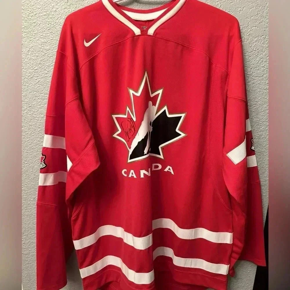 Theo Fleury signed team Canada Nike jersey